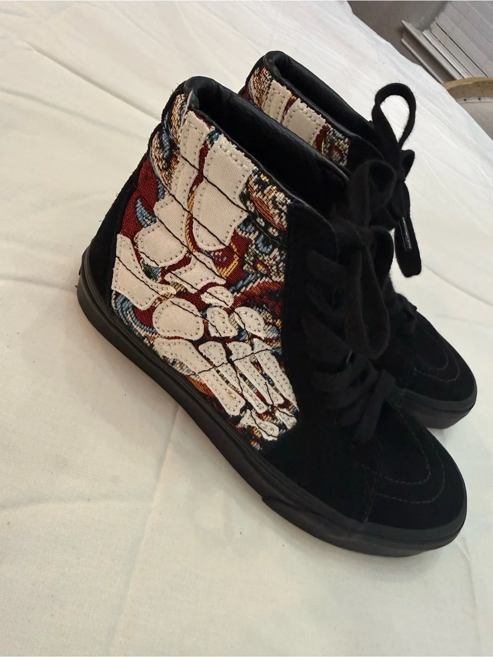 Vans SK-8 high Hazy Bones Black High-Top Sneakers with Multicolor Graphic Panel